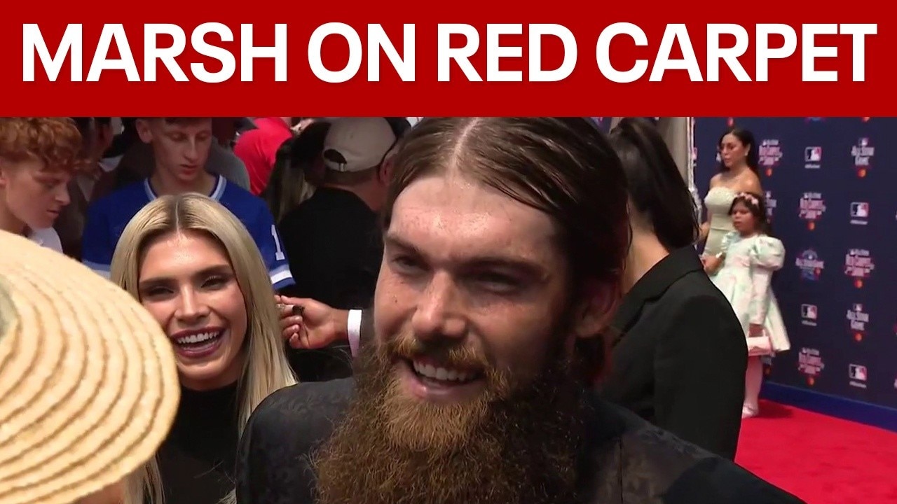 Catching up with Phillies' Brandon Marsh on MLB All-Star Red Carpet