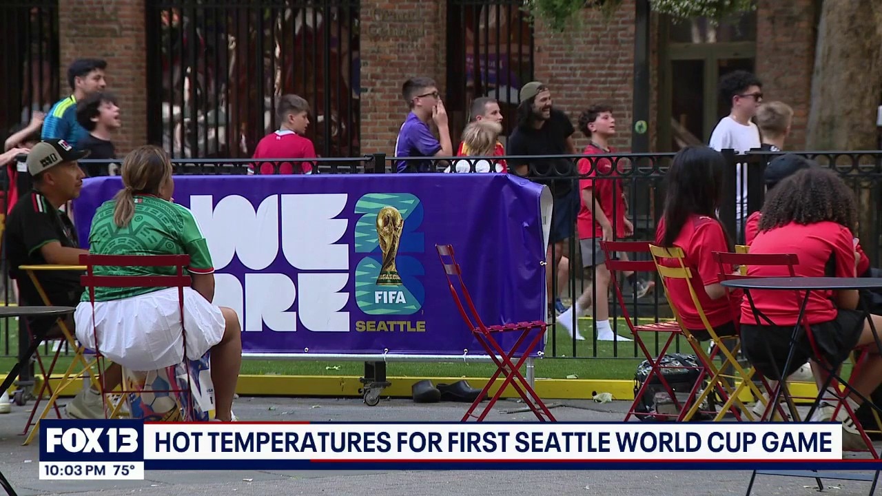 Seattle soccer fans find ways to cool off during first World Cup match