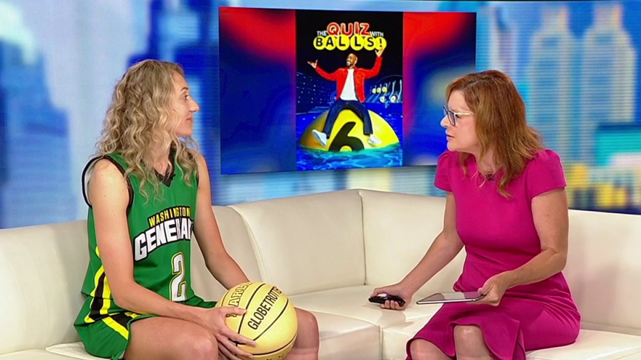 Washington Generals Kayla Gabor on the "The Quiz with Balls"