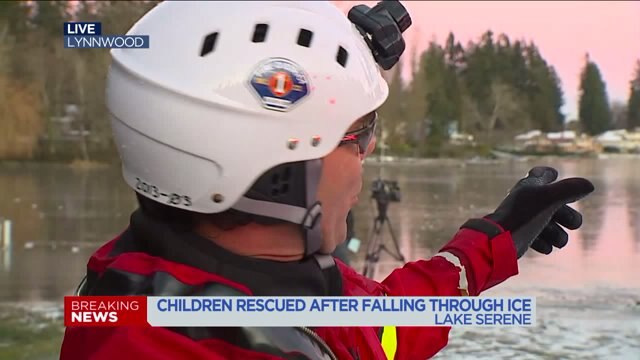 Teens fall through ice at Lake Serene