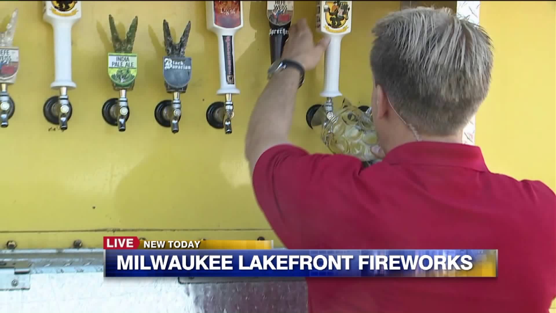 Beverages at the lakefront