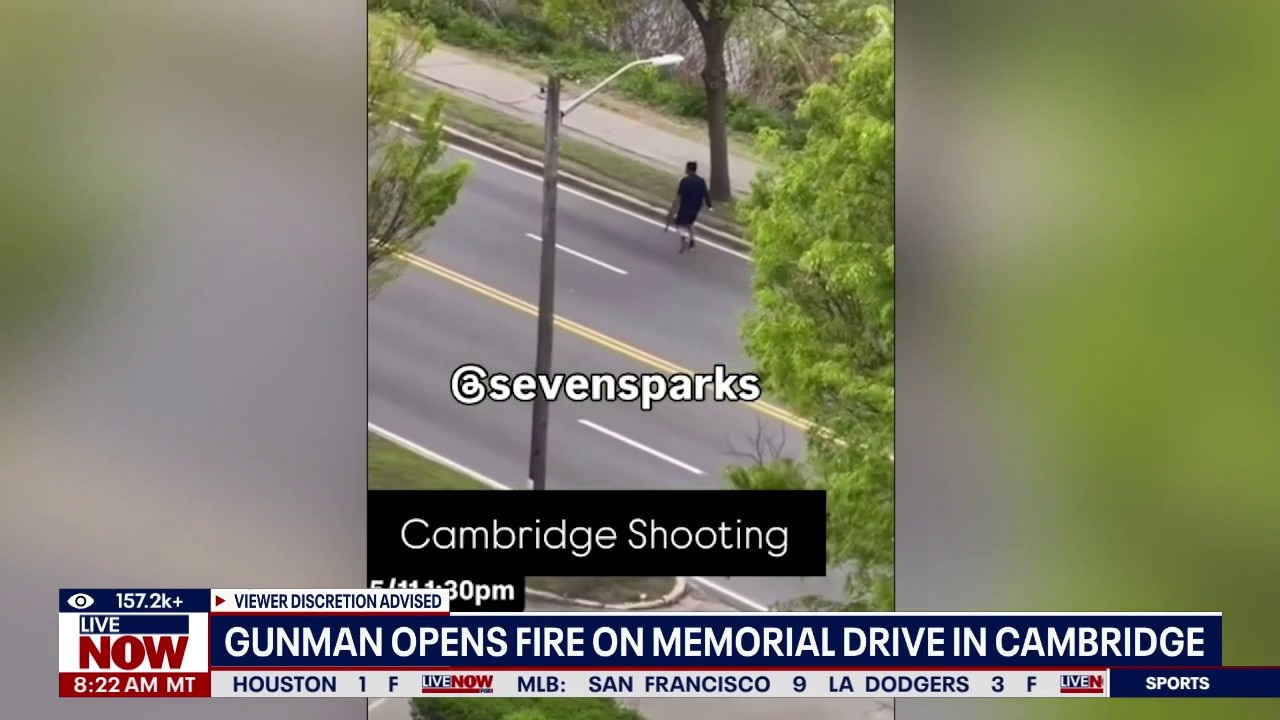 Video shows gunman firing at vehicles in Boston area