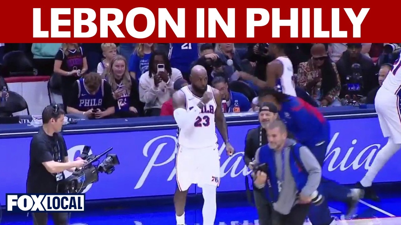Lebron James makes preseason home debut with Philadelphia 76ers