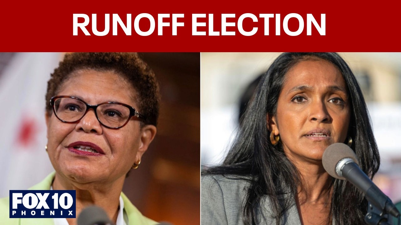 Los Angeles mayoral race heads to runoff between Karen Bass, Nithya Raman
