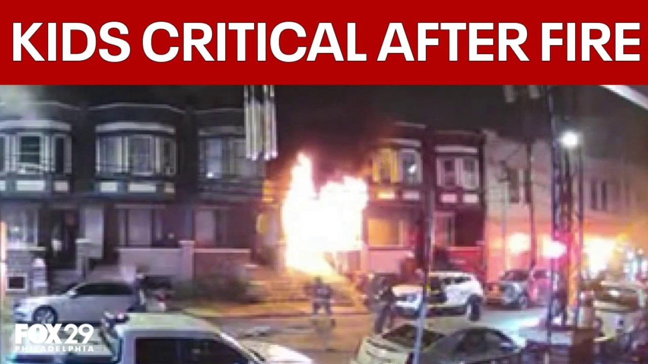 West Philly fire sends 4 to the hospital; 2 children critical