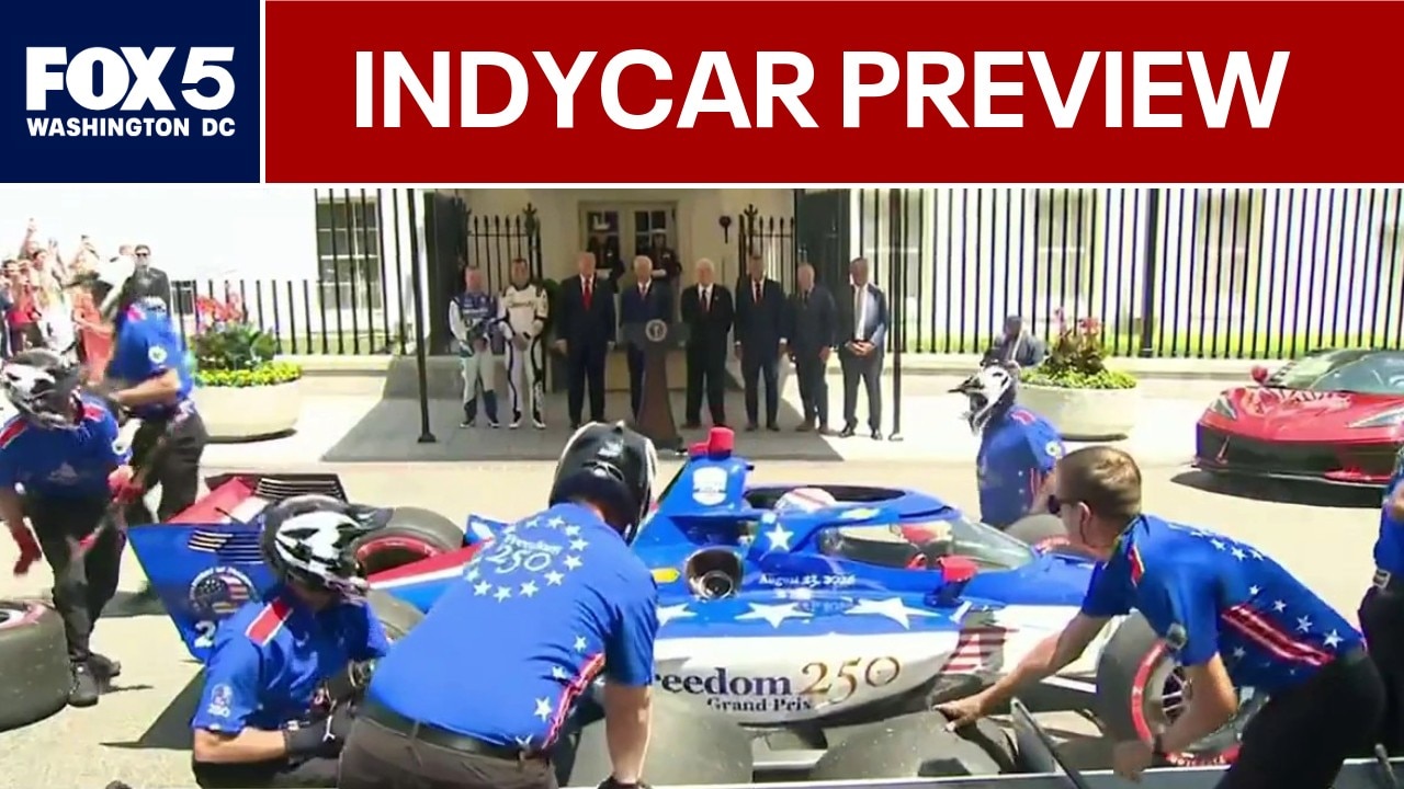 President Trump previews IndyCar race in D.C.