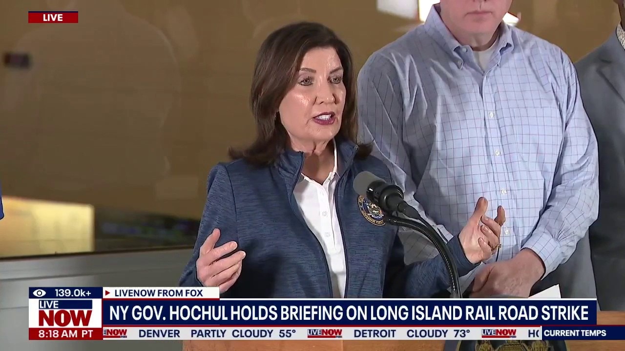 NY Gov. Hochul holds briefing on Rail Road strike