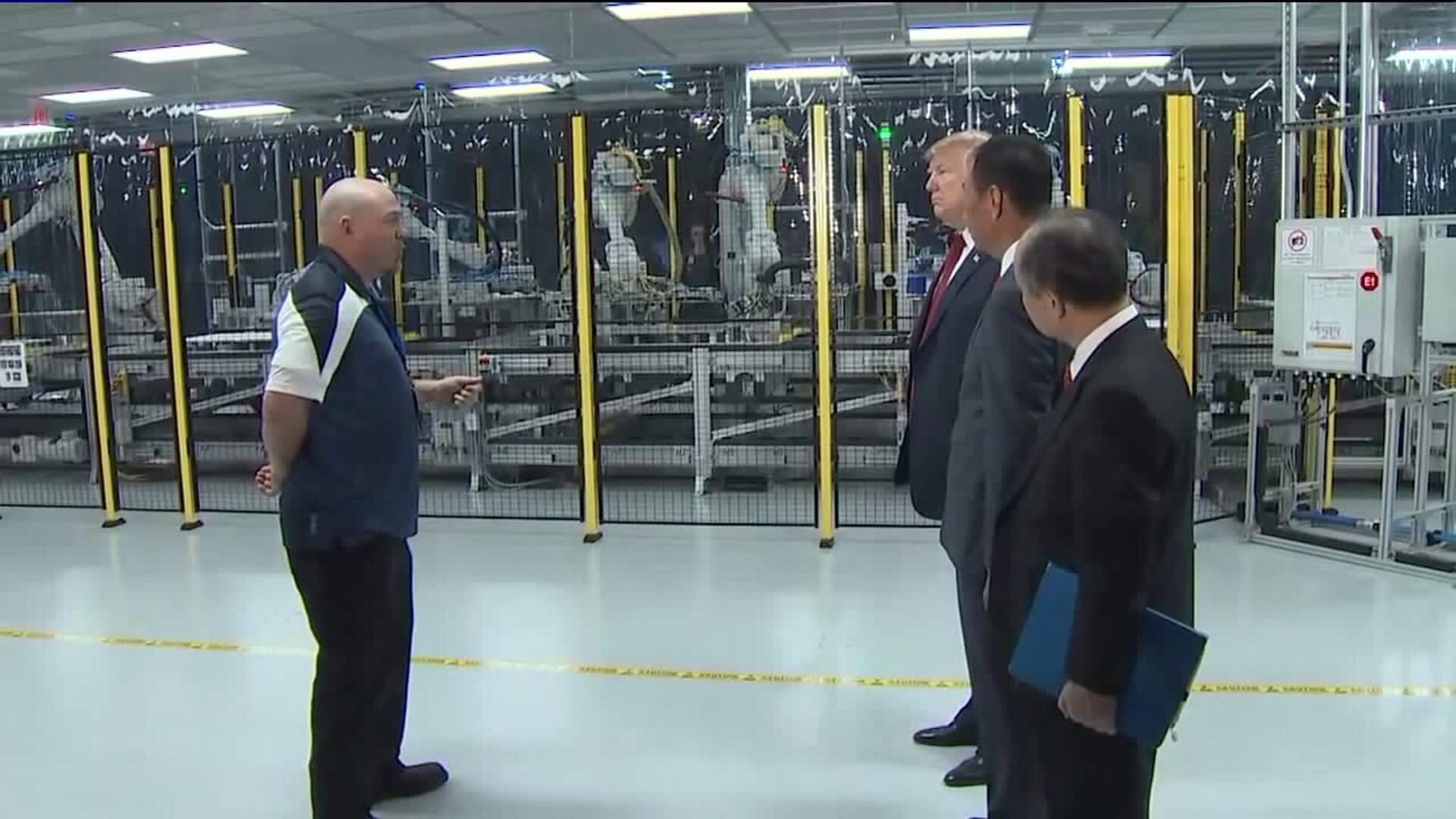 trump visits plant