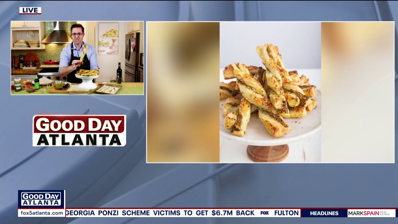 Chadwick Boyd shows a Pesto Pistachio Twists recipe