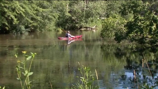 Kramp learns how to monitor the water as he previews Water Wizards Camp