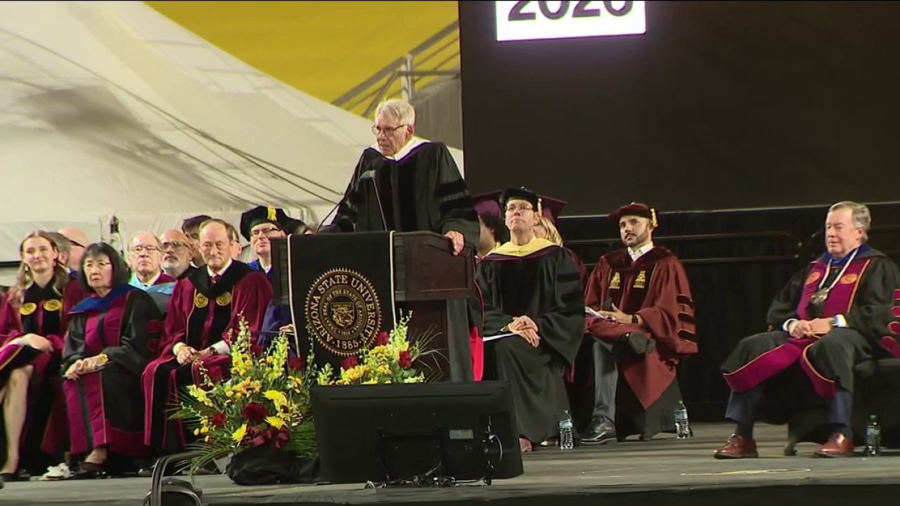 Harrison Ford speaks at ASU commencement ceremony
