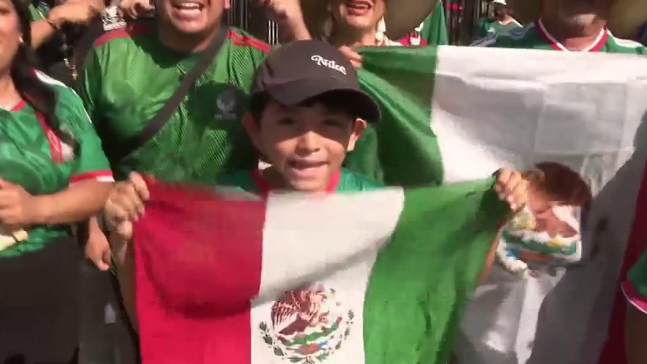 FIFA fans line up for Fan Fest at LA Memorial Coliseum