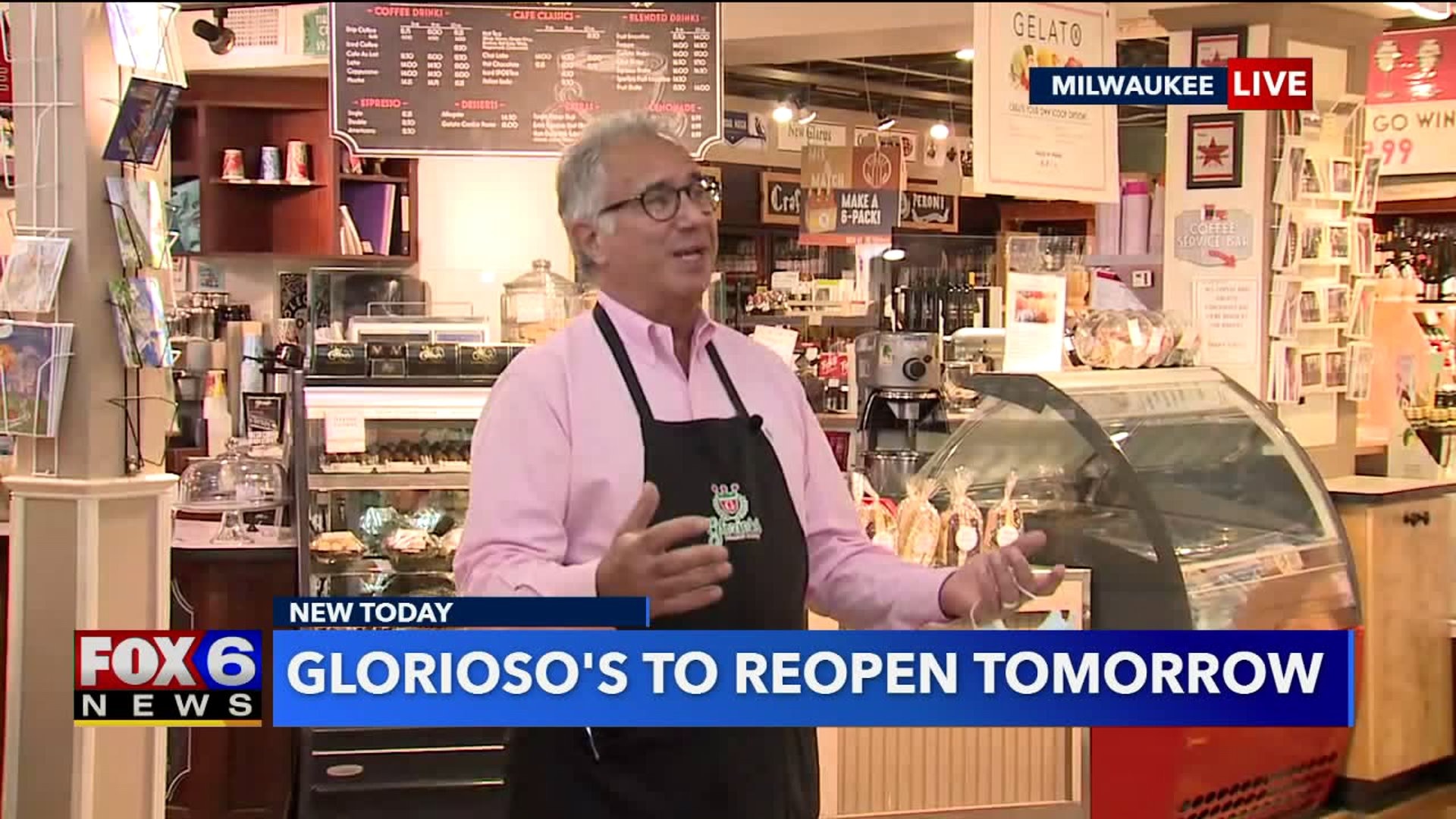 Glorioso`s to reopen Tuesday