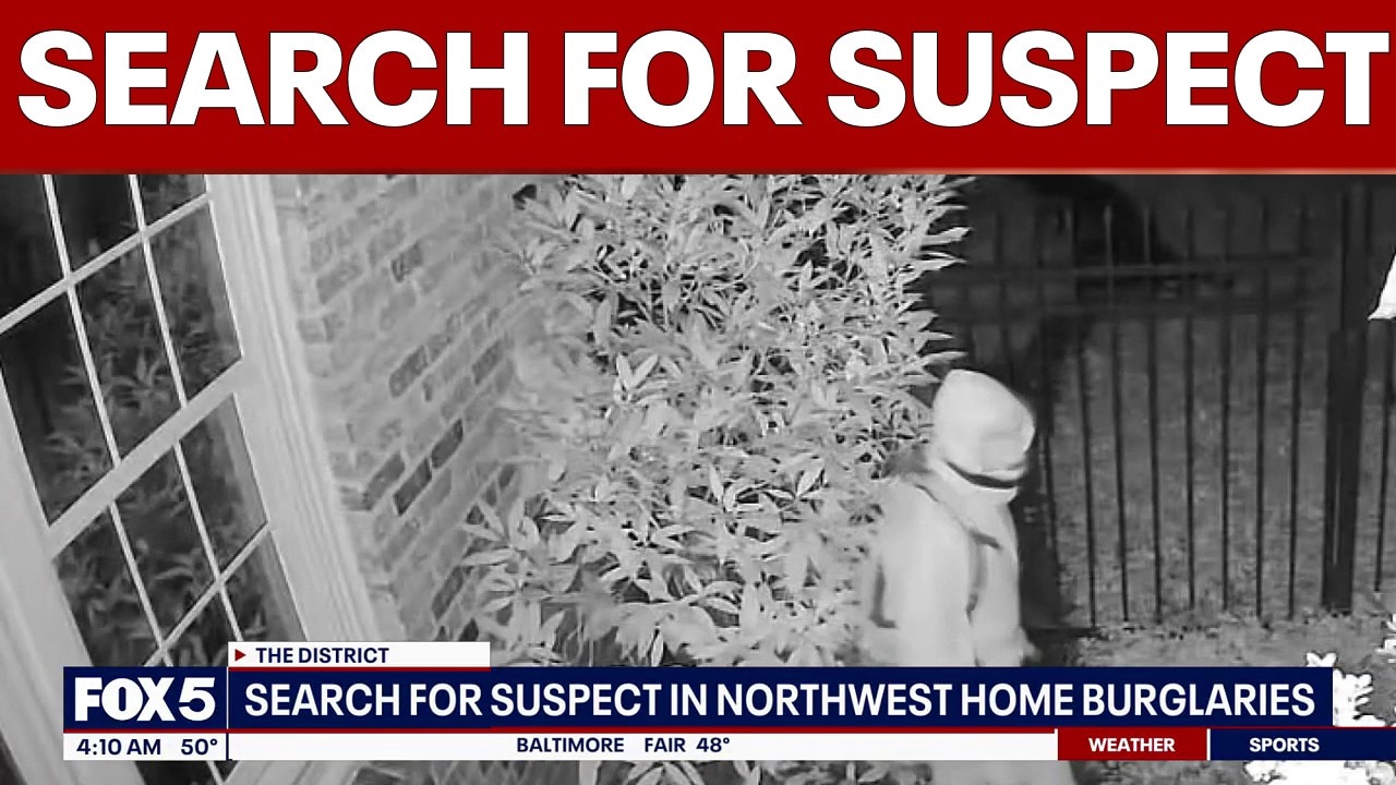 DC police seek burglary suspect caught on camera targeting 2 Northwest homes | FOX 5 AT 4AM
