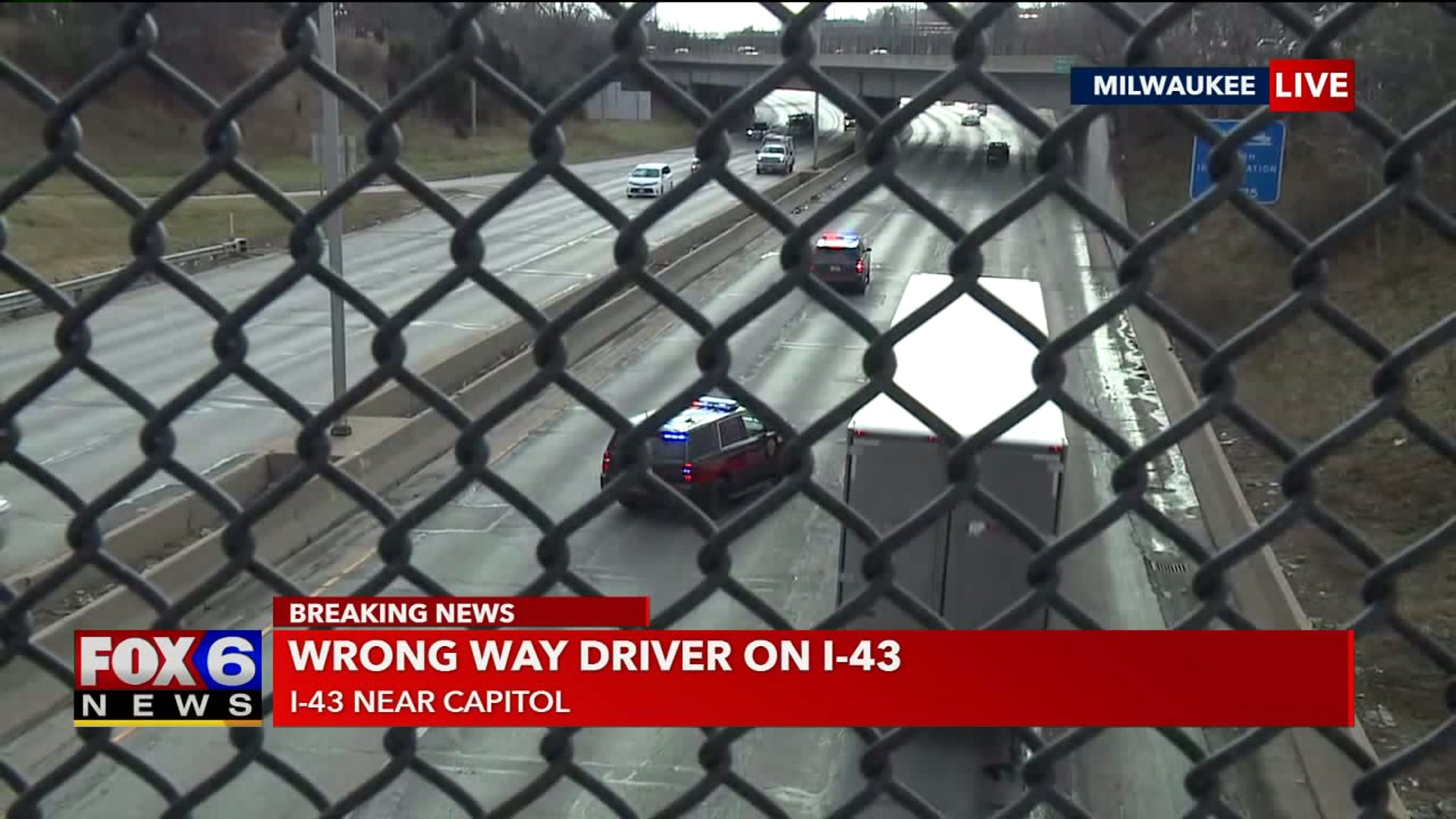 Wrong-way driver causes crash on I-43