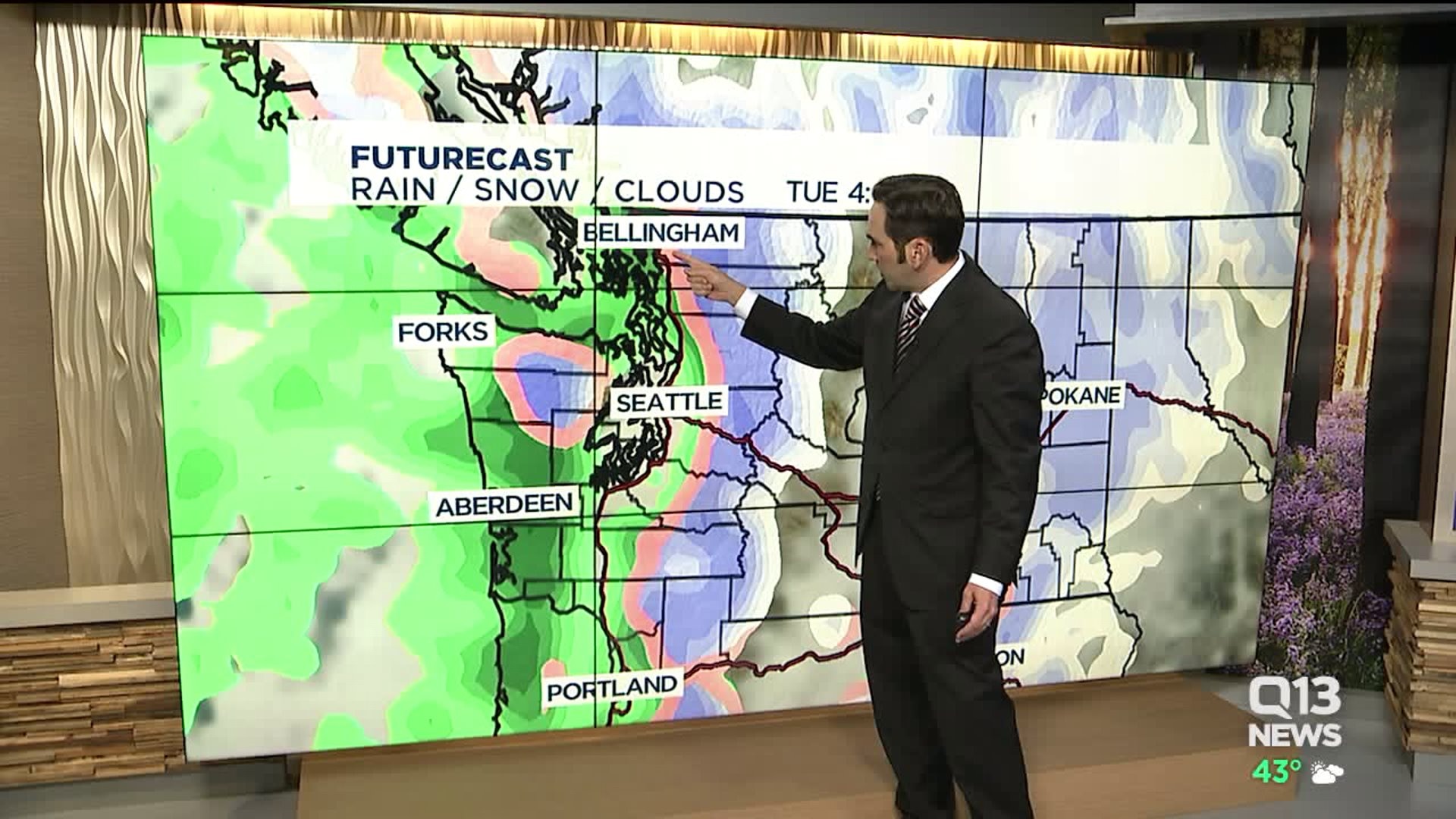 Q13 News forecast for Tuesday