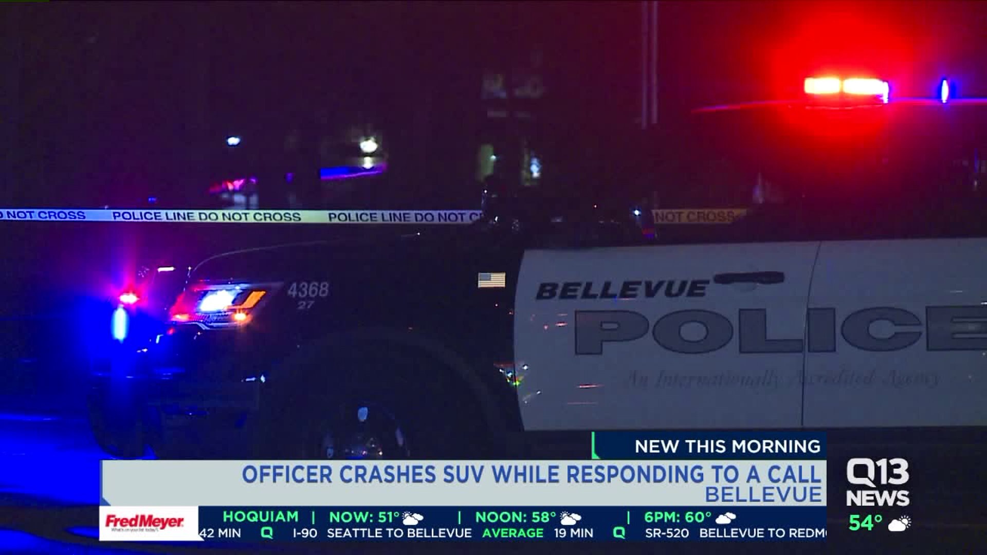 Bellevue cop crashes responding to call