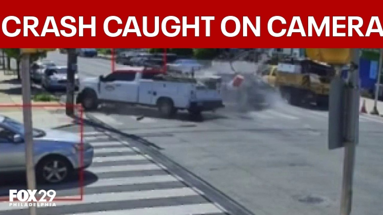 Moments before stolen truck crashes onto school playground in Southwest Philly 