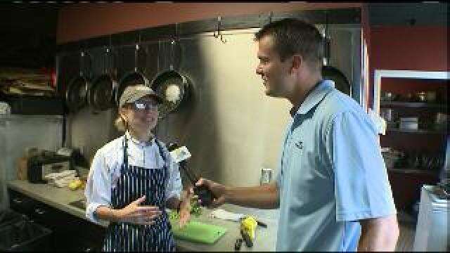 Chip talks with pastry chef at The Riverside