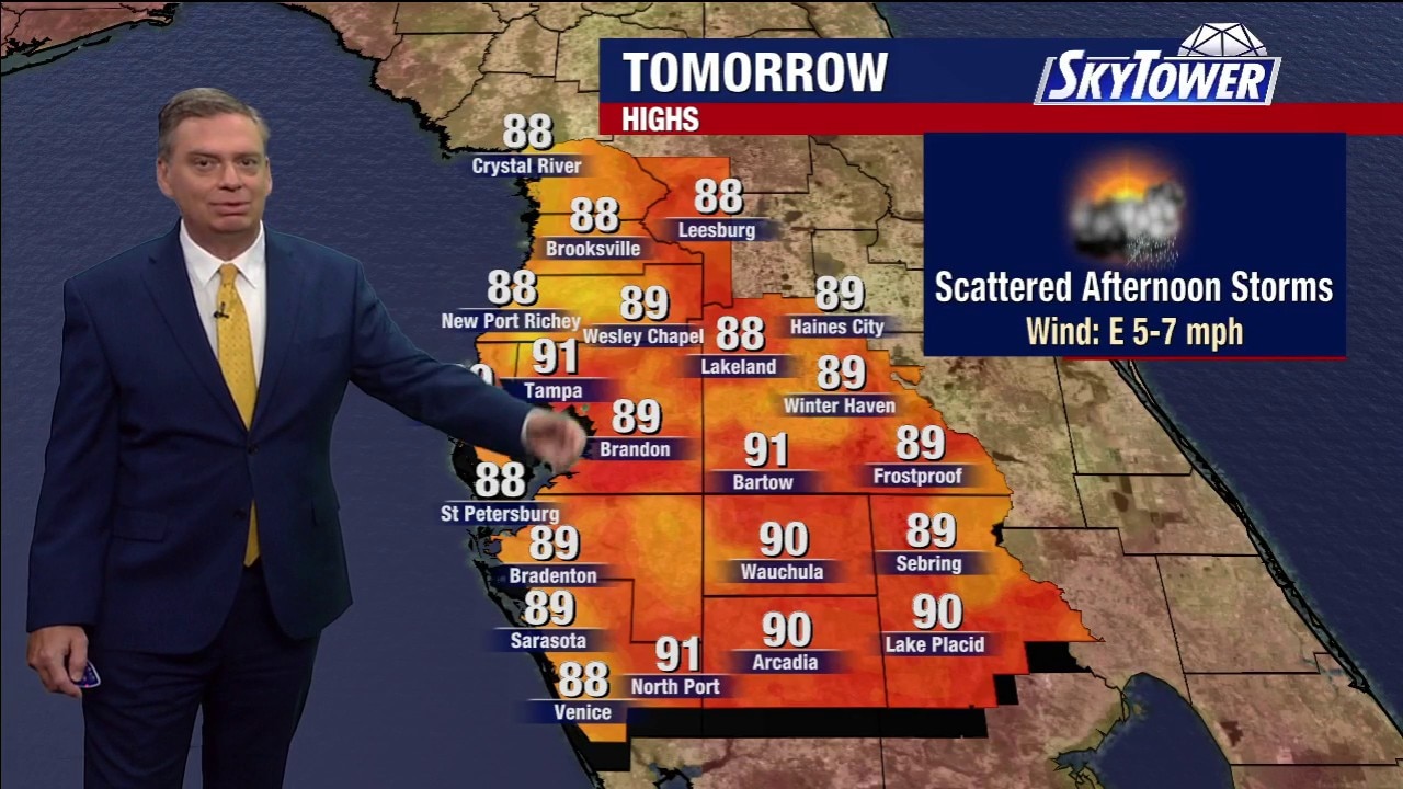 Tampa weather | Tuesday evening forecast
