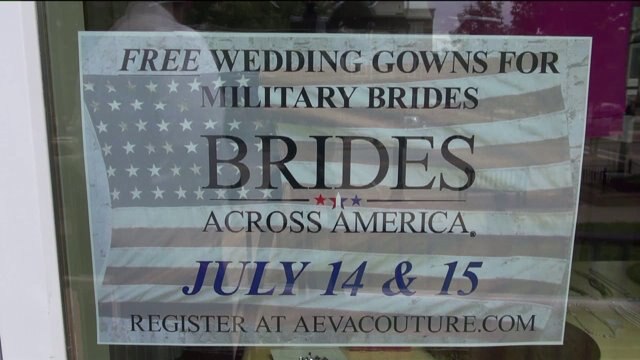 "The girls are so grateful:" Military brides get free gowns thanks to unique program