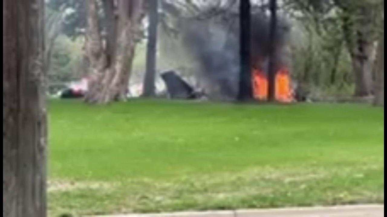 VIDEO: Moments after plane crash in Crystal