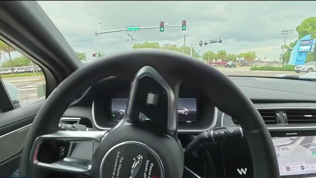 Taking a ride in a Waymo taxi