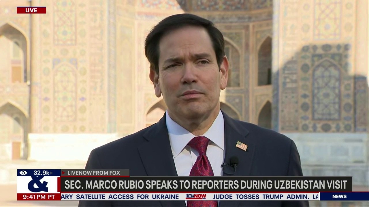 Sec. Rubio speaks to reporters during Uzbekistan visit