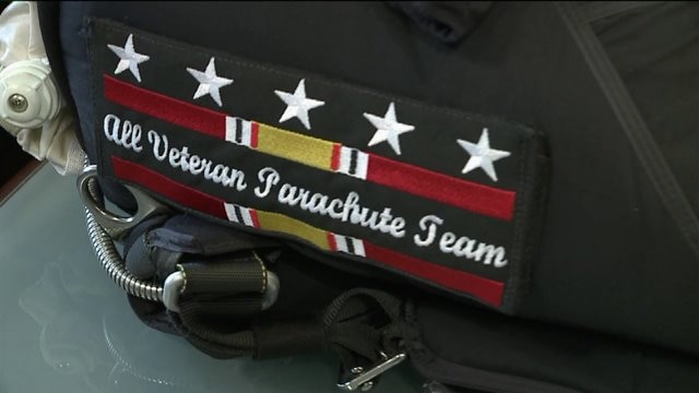 Chip learns about All Veteran Parachut Team