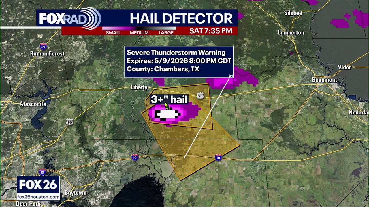Houston weather: Large hail possible Saturday night