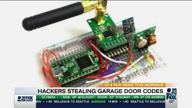 Hackers stealing garage door codes, and getting in