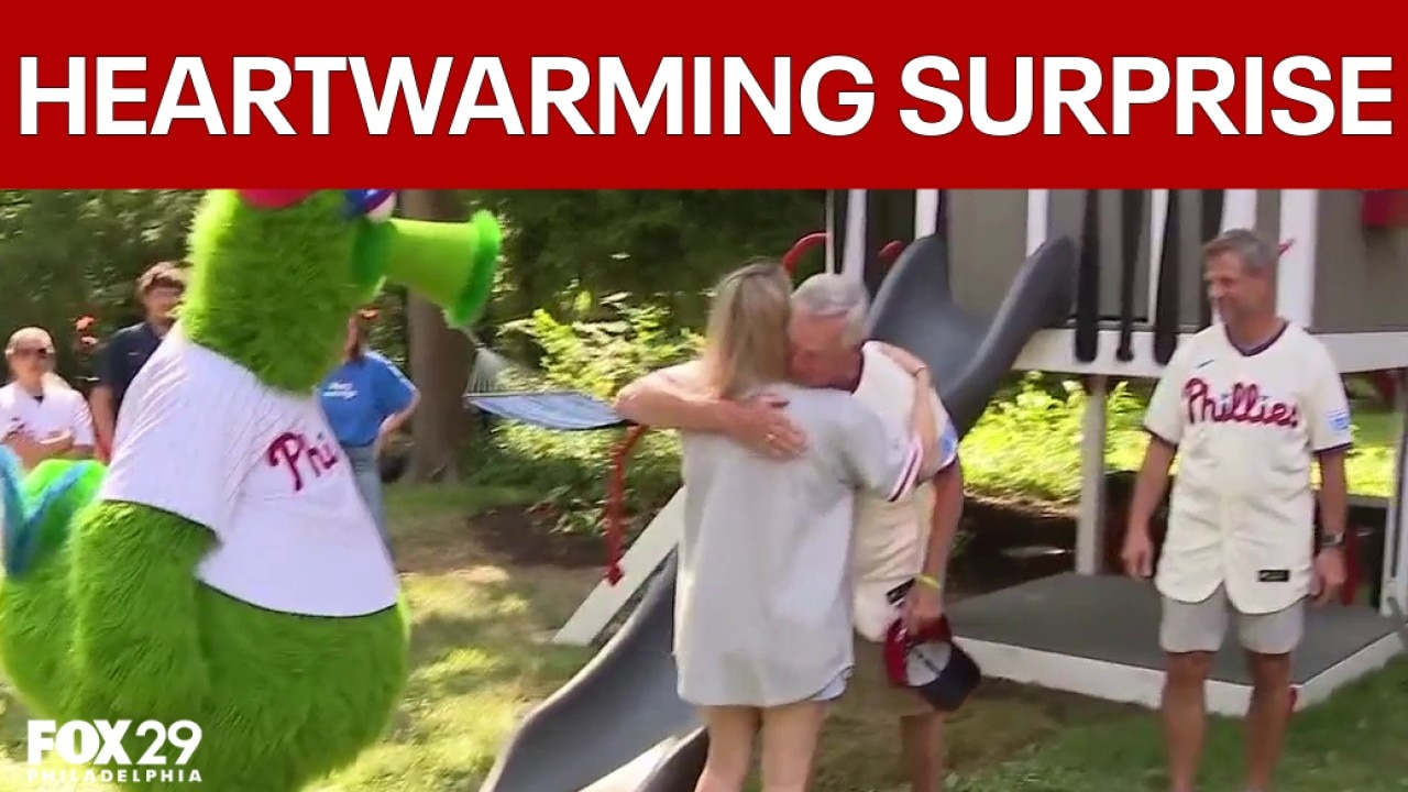 Phillies surprise Wynnewood sisters after father's death