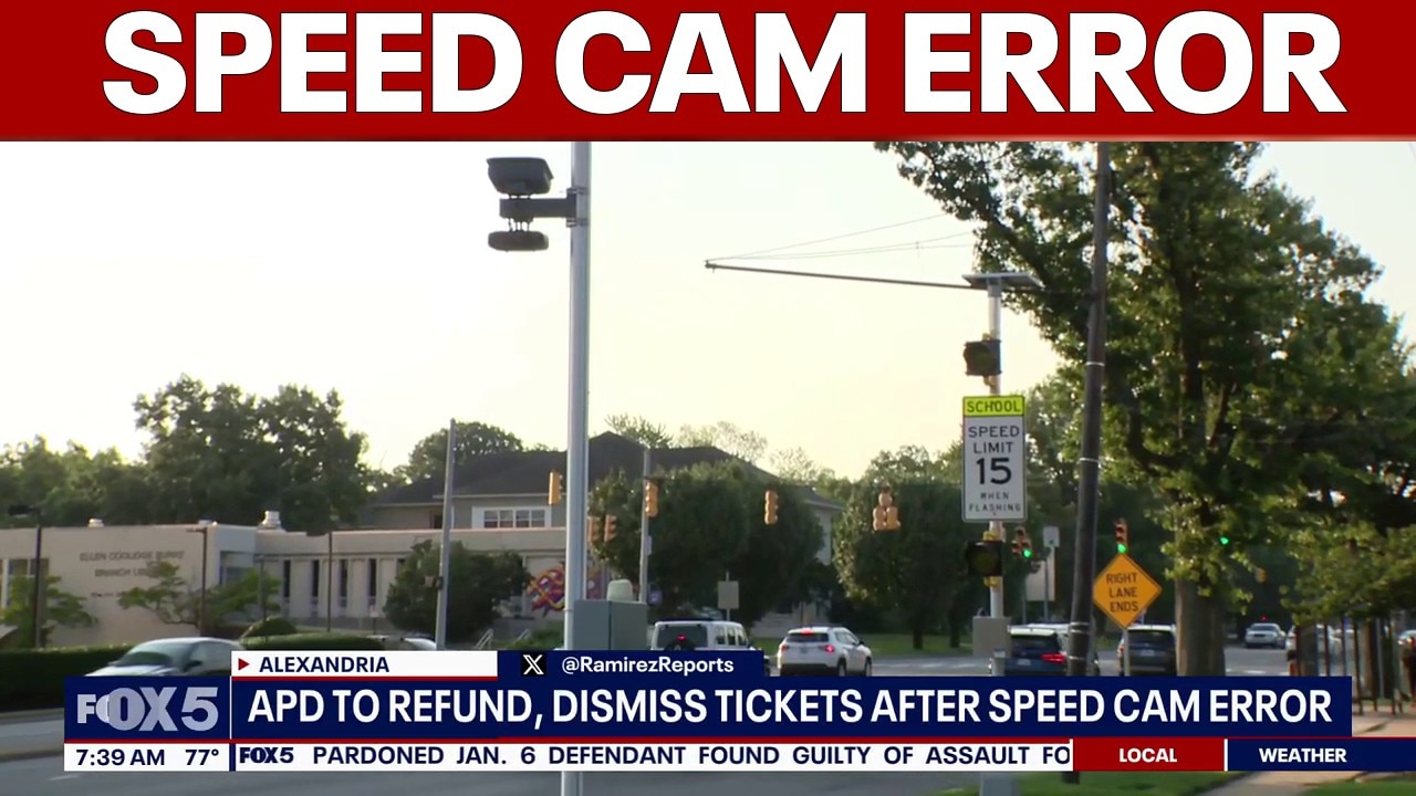 Alexandria police to refund, dismiss tickets after speed camera error