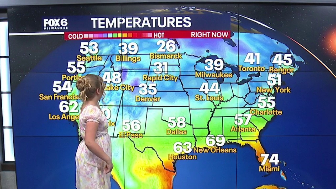 Lilah helps Rob with the weather