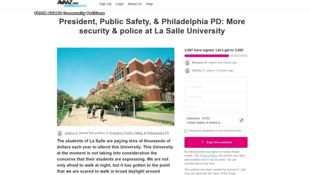 Hundreds of La Salle University students pack town hall meeting to discuss public safety