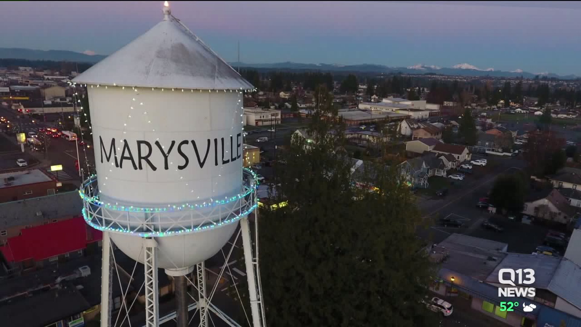 Marysville water tower goes dark for holiday celebration due to costly damage