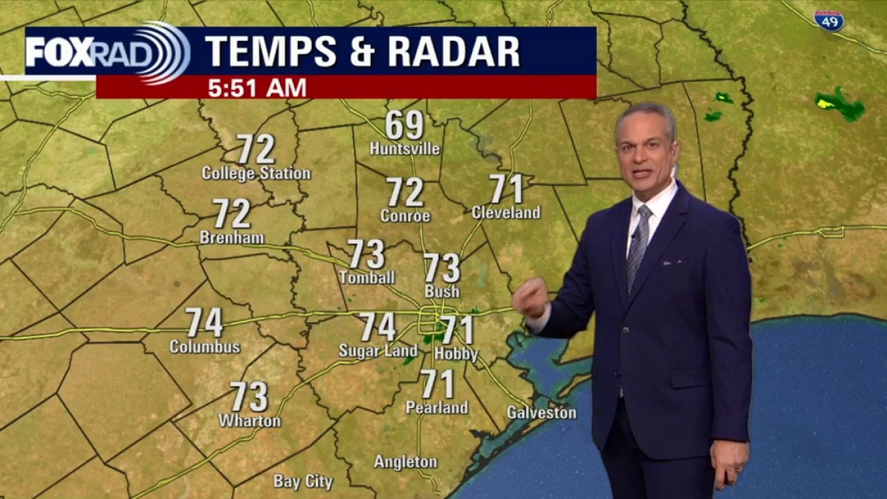 Houston weather: Warm start to the week, isolated rain chances Monday