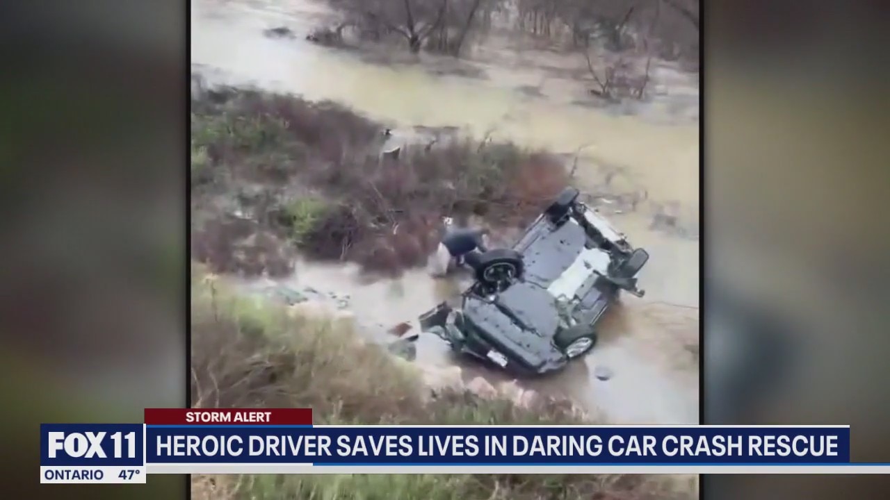 Driver saves lives in heroic crash rescue