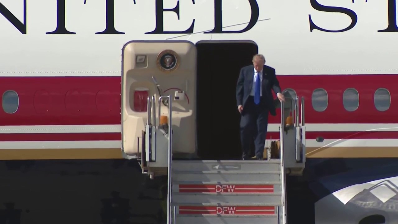 Trump arrives in Dallas for convention