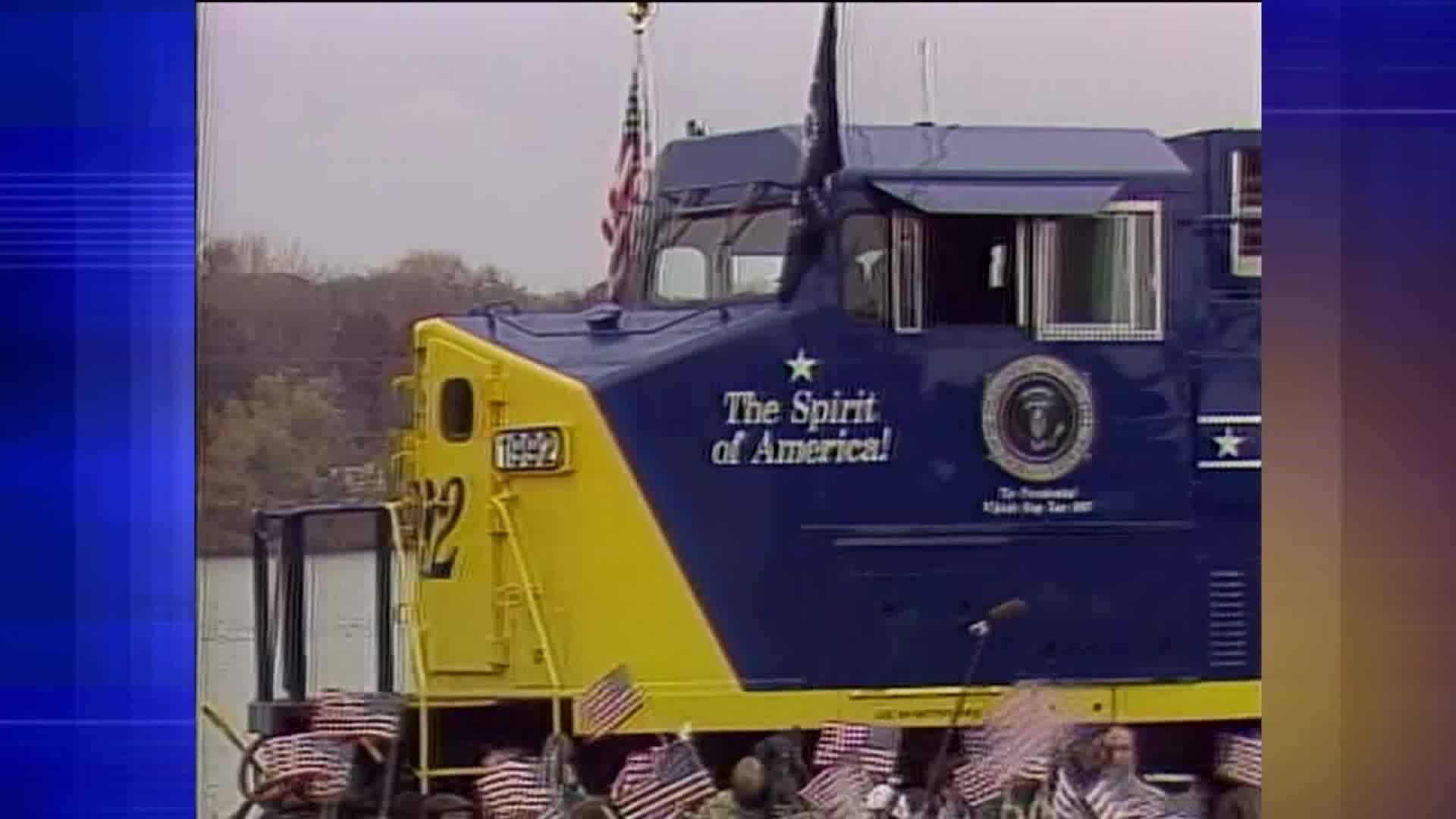 George HW Bushs campaign train tour in WI was his last