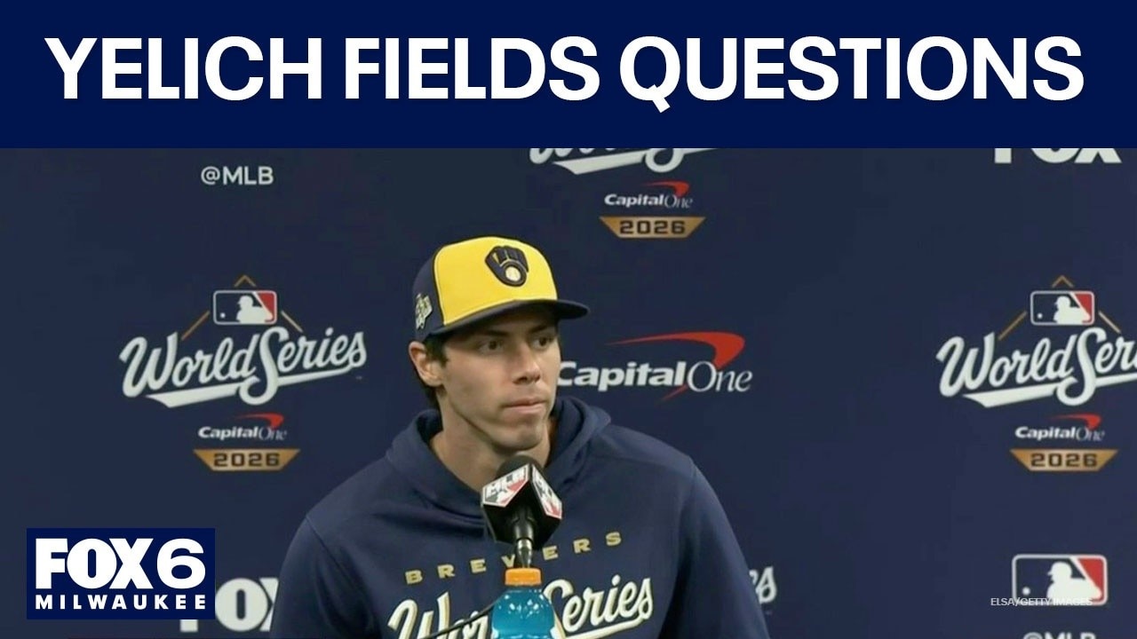 World Series: Brewers' Christian Yelich answer questions ahead of Game 5