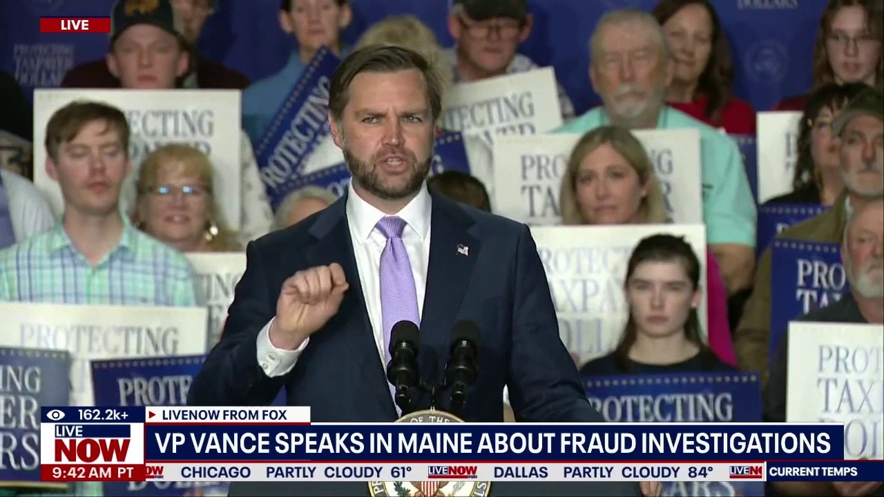 VP Vance speaks on fraud crackdown in Maine