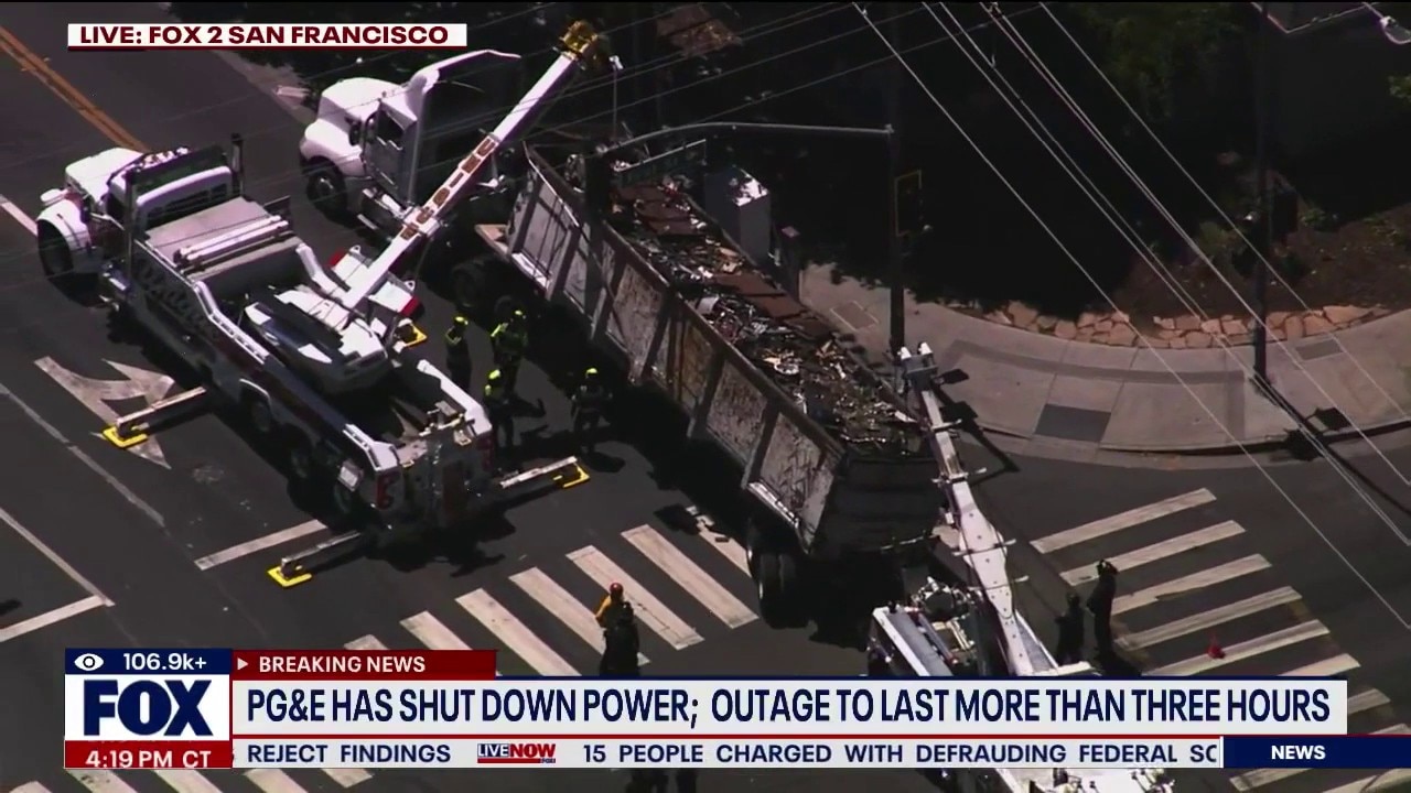 Damaged scrap metal truck nearly overturns in CA