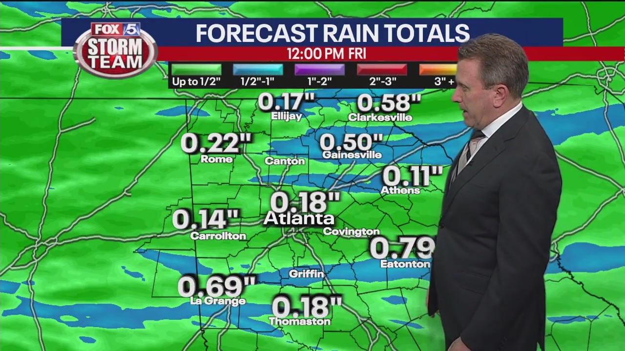 Thursday midday weather forecast