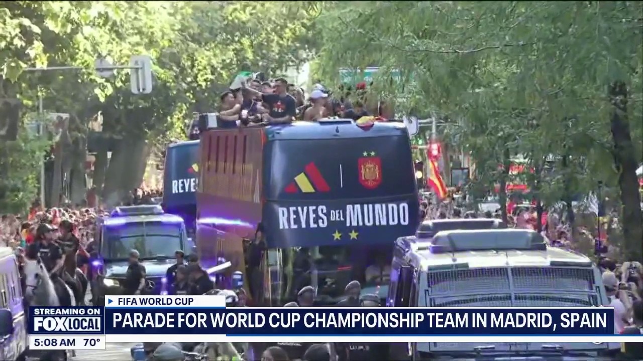 Spain’s World Cup win celebrated in parade through Madrid