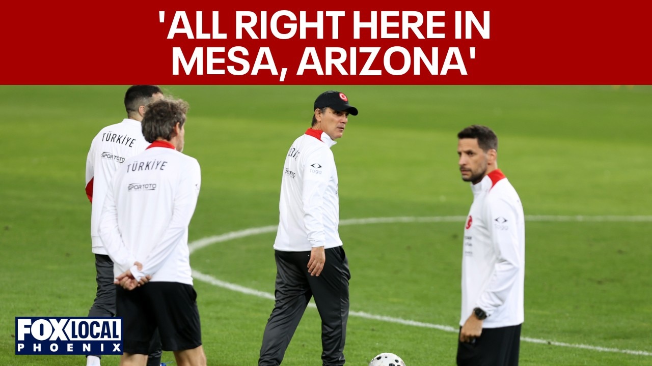 Turkey soccer team training in Mesa