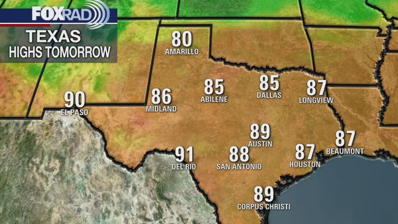 Tuesday Evening Weather Forecast