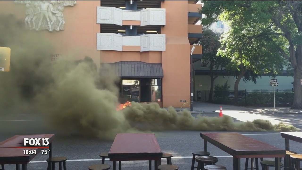 Underground transformer explosion causes fire