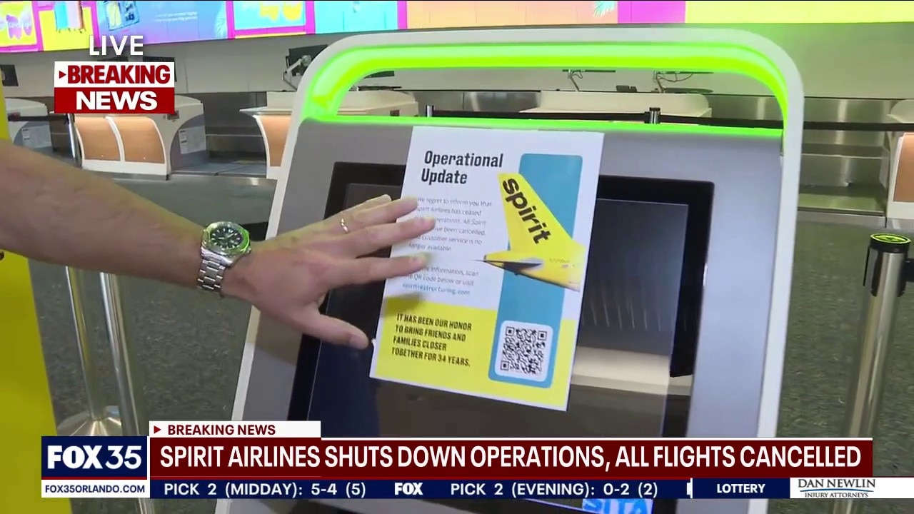 Spirit airlines shutting down operations