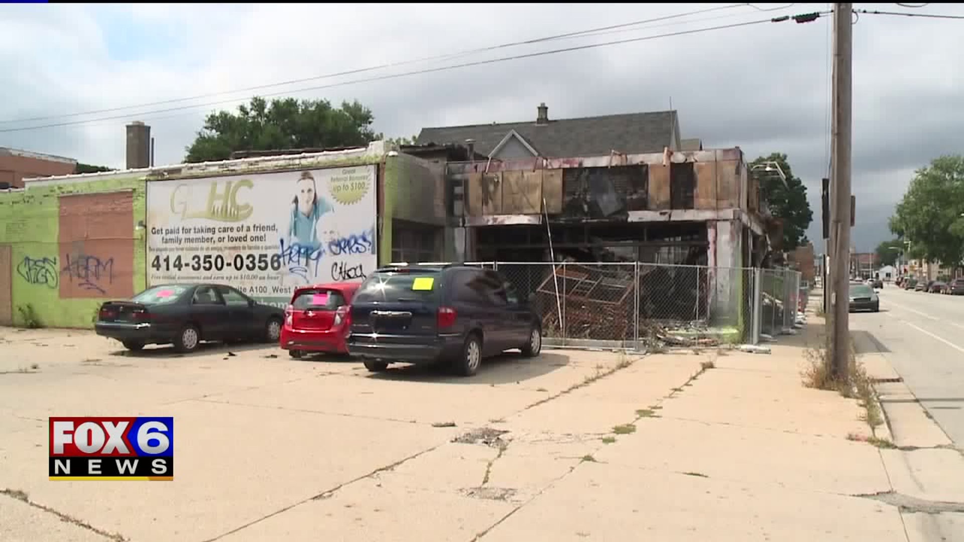Calls to clean up burned building